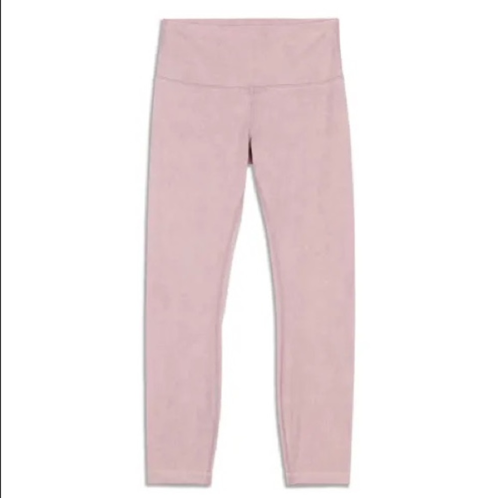 Lululemon Pink Washed Wunder Under Leggings 28”
